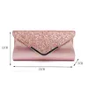 Bolsas de noche STOCK Mujeres Glitter Shimmer Clutch Bag Ladies Wedding Party Cadena Monedero BagEvening