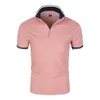 Дизайн модного бренда Sportsleeved Sportswear Mens Polo рубашка лацка повседневное поло Mens Solid Color Business Wear Slim Top 220704