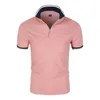 Diseño de marca de moda Ropa deportiva de manga corta Polo para hombre Solapa Polo informal para hombre Color sólido Ropa de negocios Slim Top 220704