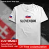 SLOVENSKO t-shirt république slovaque slovaquie hommes t-shirt personnalisé Jersey Fans bricolage nom numéro marque t-shirt 220616