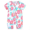 Детские компоненты Baby Summer Clothing Новорожденные девочки одежда одежда с коротким рукавом хлопковой комбинезон