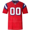 Custom Shane Falco futebol Jersey Men's Ed Red Qualquer Nome Número Personalize a qualidade superior