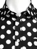 Svart vit polka dot tröja män kemise homme casual knapp up mens klänning tröjor trädgårdspoint camisas masculina usa storlek xs-xxl 220322