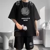 Chándales para hombre, traje de pantalones cortos para parejas de hombres, camiseta de manga corta con estampado de moda de verano para hombres, conjunto deportivo de dos piezas, atuendo para hombres