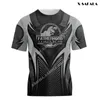 Dinosaur Walk In The Park Personnalisé 3D Imprimer Été Slim T-Shirts Tops Tee Hommes Manches Courtes Casual Fibre De Lait Col Rond Respirant 220619