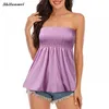 Casual Sollid Off-Shoulder Mouwloos T-shirt Strapless Tops Lente Zomer Dames Vest Tank Tube Top Dames Holiday Shirts 220316