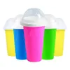 Tasse en Silicone personnalisée réutilisable d'été 2022, tasse à glace créative pour machine à Slushy à presser la crème