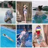 女性の水泳服を着るファッションマタニティ水着妊娠母親ワンピース水着スーツ妊娠ビーチウェアビキニマタニティ水泳服