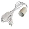 1.8m Netsnoer Kabel E27 Binnenverlichting Basken VS / EU-stekker met schakelkranen voor kroonluchter Lamp Houderlampen 85-265V Opknoping lichtaansluiting