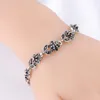 Link Chain Kinel Ethnic Antique Tibetan Silver Bracelets For Women Gray Crystal Stones Flower Bracelet Vintage Jewelry Wholesale 2022 Lars22