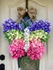 装飾的な花の花輪チューリップリースフロントドア蝶の形をした花輪の手作りの花輪
