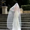 Bridal Veils V33 Wedding Crystal kralen rand luxe sluier voor de bruid vrijgezellenfeest Sparklybridal