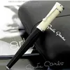 Kolekcja specjalna Greta Garbo czarna żywica Rollerball Pen Ballpoint Pen Fontanna Piski pisanie biurowe materiały szkolne z Pearl Cap