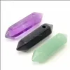 Artes e artesanato Mineral Amethyst rosa Crystal Stick Ping Stone Pingente Moda Mulher Terminou Gemtones Boho Su Sports2010 Dhyxy