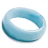 Bangle Inner Diameter 58mm äkta blå natursten Ocean Bangles for Women Femme Charm Round Armband As Gift Melv22