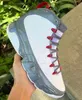 2022 Authentic 9 Fire Red White Gray Shoes Men Outdoor Sneakers with Original Box Size US7-13