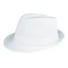 الرجال القماش ديربي تريلبي القبعات المشارب فيدورا كاب للذكور أو الإناث الصلبة النسيج الرجعية trilbys