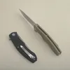 G7201 Flipper Couteau Pliant D2 Stone Wash Drop Point Lame G10 avec Manche en Tôle d'Acier Inoxydable Roulement à Billes EDC Pocket Folder Couteaux 2 Poignées Couleurs
