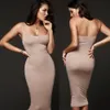 Women Lady VNeck Pencil Dress Solid Color Backless Spaghetti Strap Bodycon Slim Slip Dress Summer Beach Sundress 220615