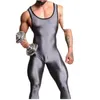 Costumes Catsuit Sexy bleu Super confortable serré Lycra Spandex Zentai body homme combinaison une pièce costume de lutte