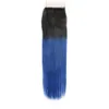 Ombre 1B / Blue Bundles de cheveux humains brésiliens raides