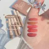 Lipgloss 5-teiliges süßes Lippenstift-Set aus mattem Samt, wasserdichte Lippenstifte, langlebig, sexy Frauen, roter Farbton, Make-up, Schönheit, Kosmetik