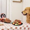 Hushållens diverse plysch husdjur hund snuff leksak husdjur interaktiv pussel matare mat träning iq tugga pittiga leksaker söta djuraktivitet behandla spel