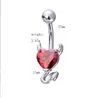 3 colori Little Evil Shape Argento Gioielli in acciaio inossidabile 316L Navel Bars Anello ombelico Piercing all'ombelico Jewellry