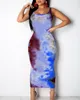 Casual jurken vrouwen graffiti slanke fit jurk damesmeisjes boho long maxi avond feest strand bodycon sundresscasual