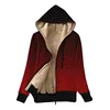 Women's Jackets Long Spring Coat Women's Thickened Overcoat Gradient Color Trendy Winter Fleece Lined Hoodie Trench Coats For Women Pink