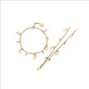 Kobiety bransoletka projektant naszyjniki dla kobiet diamentowy wisiorek modna litera złoto luksusy obręcze zestaw biżuterii bransoletka Box 22031702R