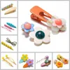 Hair Clips & Barrettes Girls Acrylic Cute Flower Candy Color Beads Korean Headwear For Women Fashion Accessories Gifts Party Earl22