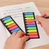 200 Pcs/Set Colorful Fluorescent Sticky Note Transparent Index Sticky Notes Notepad Memo Stickies School Office Supplies BH7321 TYJ