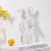 Creative Resin Bearbricklys 400% Statue Violence Bear Sculpture Figure Ornaments Home Living Room Decoration Gift Crafts 220423