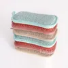 Double Sided Kitchen Magic Cleaning Cloths Sponge Scrubber Sponges Dish Washing Towels Scouring Pads Bathroom Brush Wipe Pad T9I001855