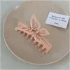 H￥rkl￤mmor Barrettes Butterfly Plastic Hair Clip for Women Clip Hairpin Stor haj Lady Barrette Accessory Drop Delivery Jewelry H Dhryu