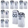 Man Woman Youth Screen Printed Basketball Edwards Jersey 1 Karl Anthony Towns 32 Malik Beasley 5 DAngelo RUSSELL 0 Naz Reid 11 Patrick Beverley 22 Black Blue White