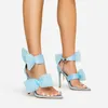 Американские и боковые атласные европейские сандалии модные дамы сексуальная цепь заостренная высокая каблука Zapato Mujer 226 Sals
