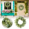 Decorative Flowers & Wreaths Summer Wreath Simulation Green Plant Ornaments Gypsophila Eucalyptuss Leaf Decoration Door Front Decor