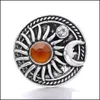 Klamry Haczyki Odkrycia biżuterii Komponenty Style Vintage Crystal Moon Sun Słońce 18 mm Snap Button do Snaps Buttons Bransoletka Naszyjka Kobiety Drop d