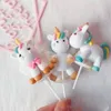 Unicorn Cake Topper Brithday Party Supplies Decor 1st Girl Diy Decorating Children's Handgjorda dekorativa tillbehör