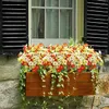 Guirnaldas de flores decorativas 20 paquetes Margarita artificial Falsa al aire libre para decoración No se decolora Flor de plástico sintético Jardín Porche Caja de ventana D￩co