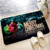 Tapijten vrolijke kerstdag geprinte flanel vloer mat badkamer decor tapijt non-slip voor woonkamer keuken welkom deurmatcarpets