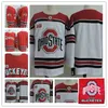 Xflsp Ohio State Buckeyes College Hockey Jersey 13 Tate Singleton 14 Dalton Messina 15 Cam Thiesing 16 Quinn Preston (A) 17 Mark Cheremeta 18