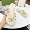 Sandália feminina chevron tanga de borracha branca 2022 designer verão clássico moda luxo praia sandálias planas chinelos