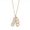 Amour clé pendentif collier femme fête clavicule chaîne lumière luxe argent mode bijoux colliers