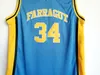 NCAA High School Farragut Basketball Кевин Гарнетт Джерси 34 мужской команда Color Blue Away Pure Cotton For For Fan