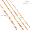 Chains 1Pc Width 2.5mm-5mm Gold Stainless Steel Round O Shape Chain Necklace For Women Men DIY Jewelry Making Bracelet NecklaceChains