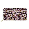 Portafogli Leopard Pattern Fashion Portamonete Decorazione di stoccaggio Moneybag Regalo per ragazza Donna Portafoglio con cerniera riutilizzabile Portafogli