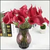 Real Touch Artificielle Fleur Calla Lily Faux Floral Fête De Mariage Fleurs Maison Jardin Décoration Drop Delivery 2021 Verdure Accents Décor